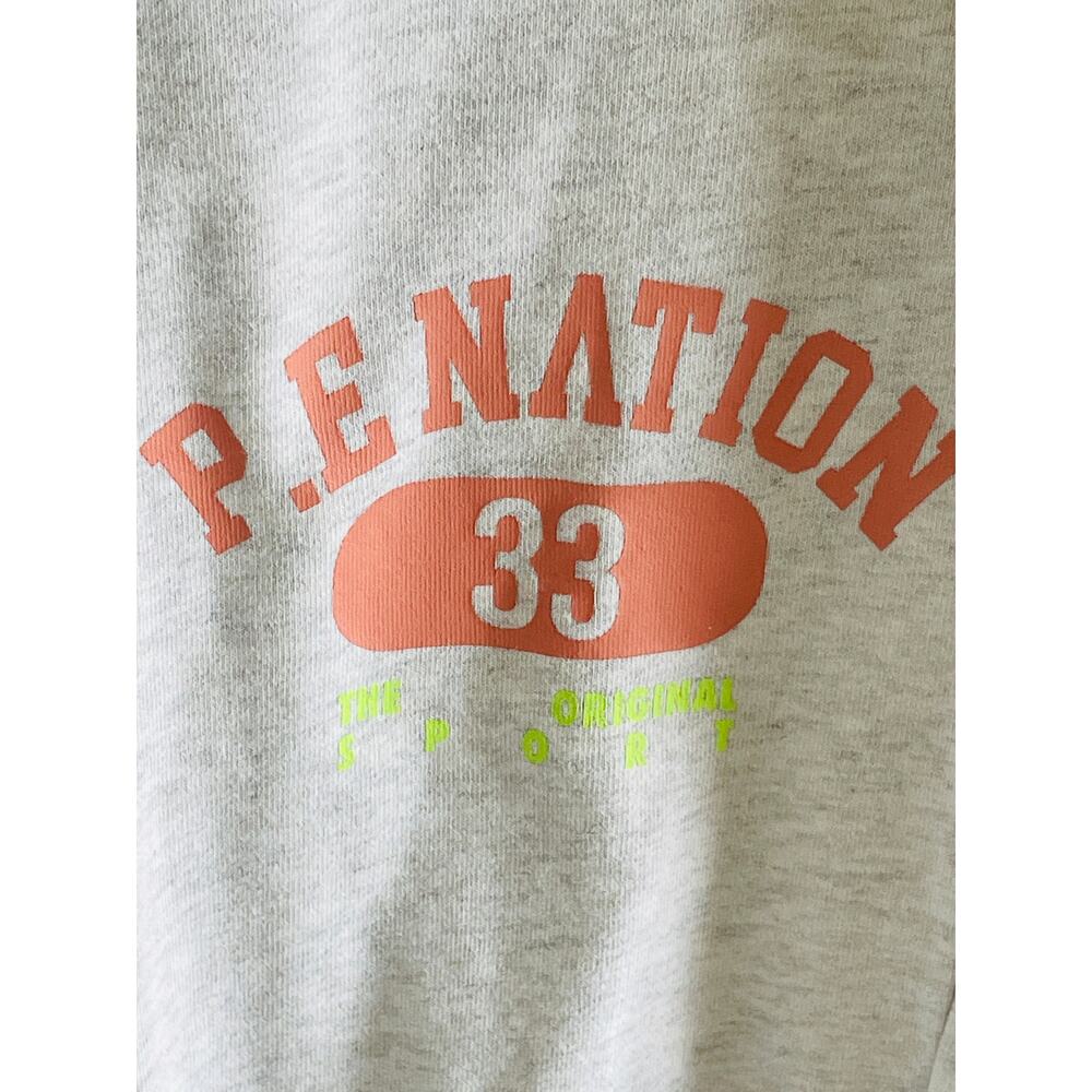 P.E Nation Gray Logo Sweatpants Joggers Organic Cotton Athleisure Large - Picture 3 of 9